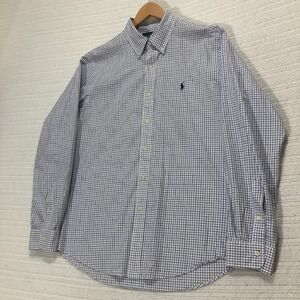 Ralph Lauren Checkered Button Down Long Sleeve Dress Shirt, Size L‎